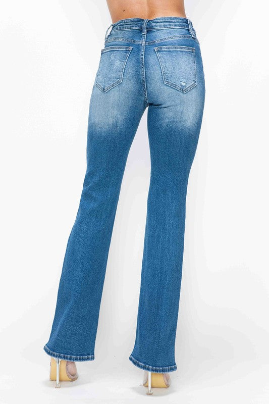 Bytos | Distressed High Rise Jeans with Pockets