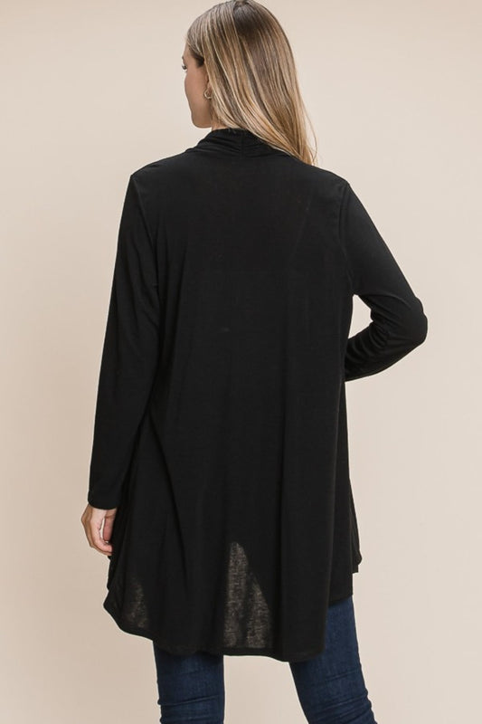 Classic Black Long Sleeve Cardigan