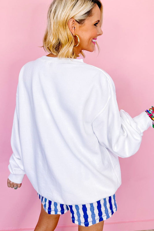 Cozy American flag sweatshirt with patriotic style