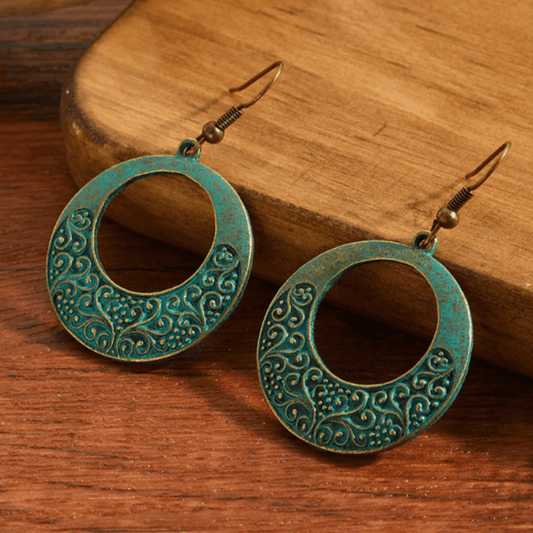 Vintage-Style Bohemian Turquoise Earrings - Whimsical Appalachian Boutique