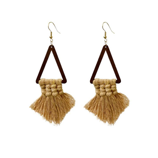 Stylish camel earrings with boho flair