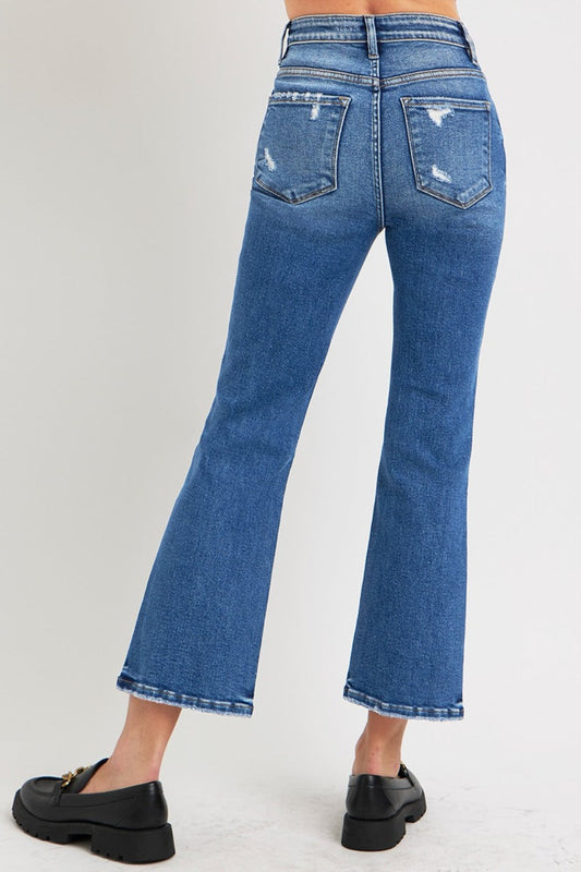RISEN Jeans | Tummy Control High Rise Cropped Bootcut