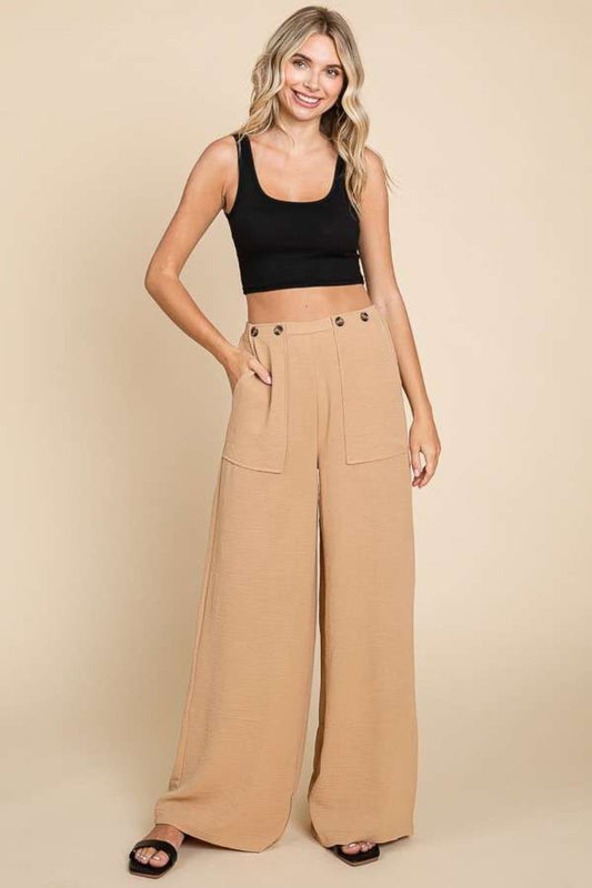 Culture Code High Waist Wide Leg Cargo Pants - Whimsical Appalachian Boutique