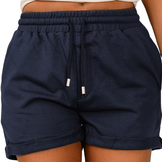 Drawstring Waist Cuffed Shorts - Whimsical Appalachian Boutique