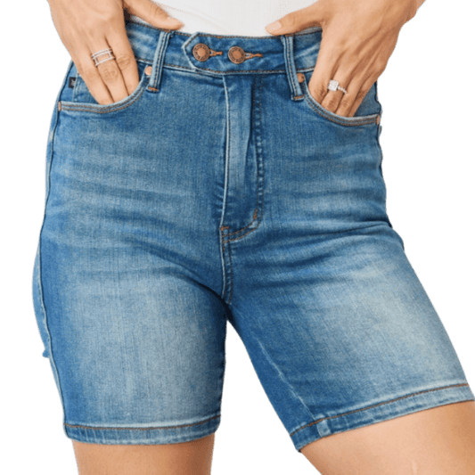 Judy Blue Tummy Control Bermuda Shorts - Whimsical Appalachian Boutique
