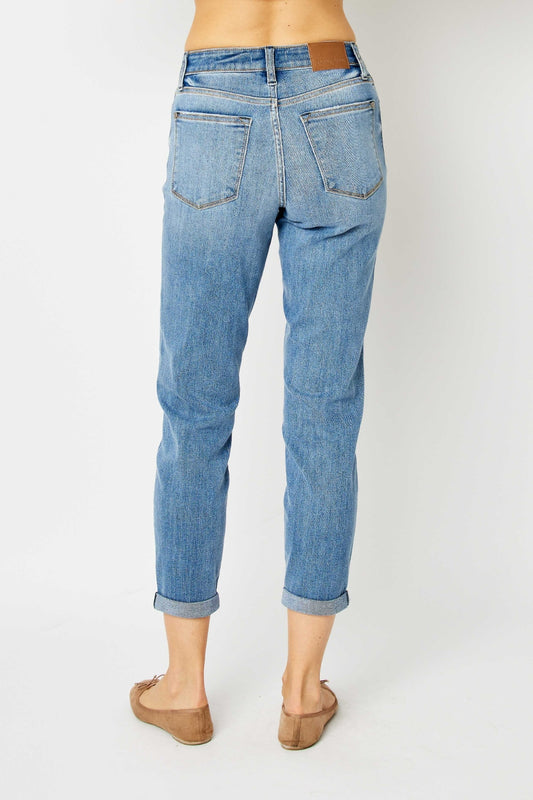 Casual and dressy cuffed hem jeans for everyday wear.