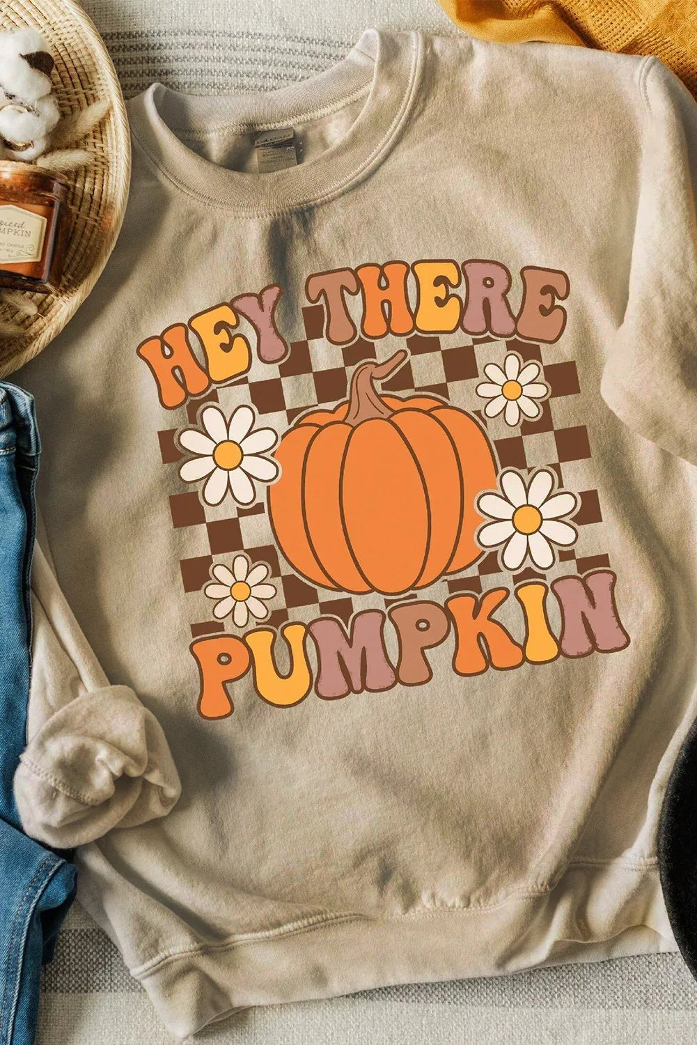 Pumpkin Sweatshirt β Retro "Hey There Pumpkin" Design