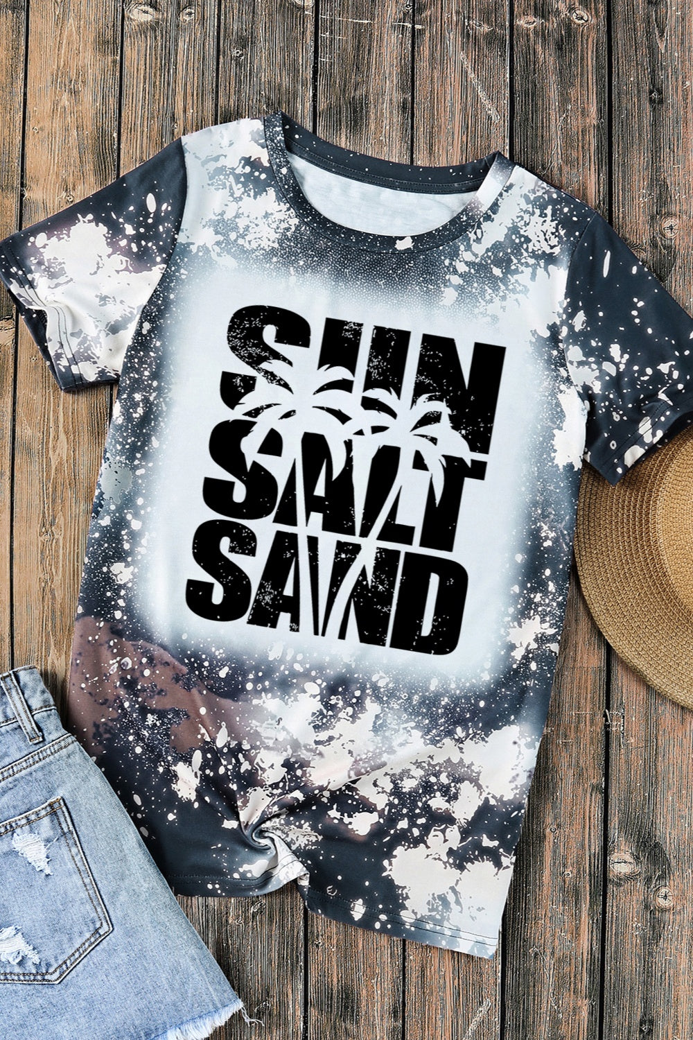 Sun, Salt, Sand Tie-Dye Graphic Tee - Whimsical Appalachian Boutique