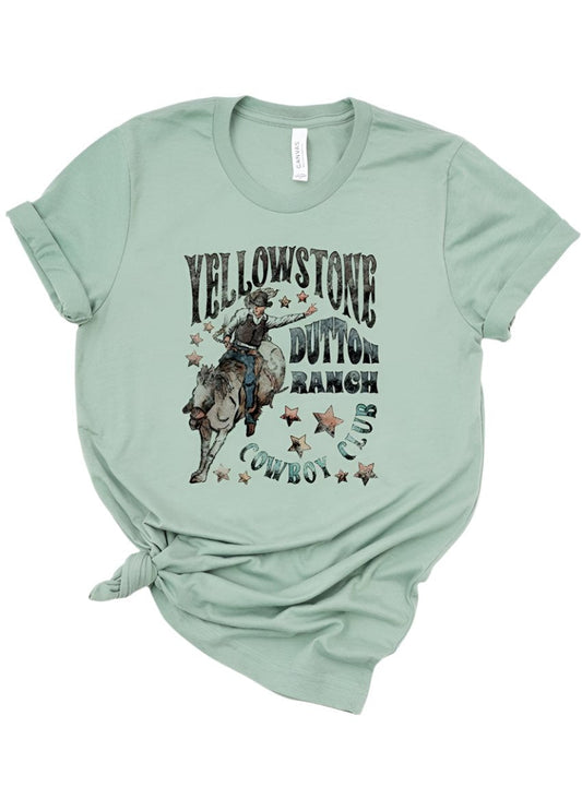 Yellowstone Dutton Ranch Cowboy Club Graphic T-Shirt - Whimsical Appalachian Boutique
