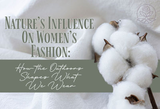 Nature’s influence on women’s fashion, from prints and colors to fabrics and sustainability.