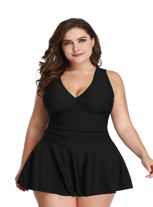 Dive into elegance with our Plus Size Swim Dress, offering chic comfort and flattering support for your beach days.