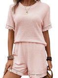 Chic Tassel Top & Shorts Set for a breezy summer style. Lightweight, comfy & versatile - perfect for any casual occasion