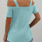 Double shoulder strap short sleeve t-shirt