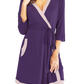 Luxurious Tie Waist Robe with elegant surplice neck and handy pockets. Perfect for style and comfort at home or on the go.