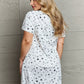 white cotton nightgown with star print pattern