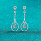 Sparkling drop earrings featuring 1 carat moissanite
