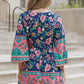 Bohemian-style floral dress with an elastic waistband - made of soft breathable material for comfort