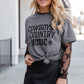 Soft gray tee with "Cowboy & Country Music" print and star accents