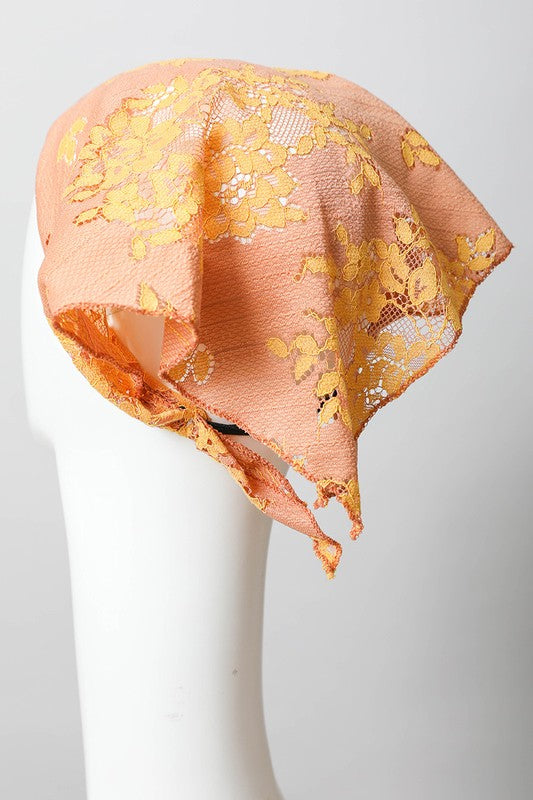 Bohemian Floral Lace Headscarf Available in 3 Colors