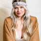 Bohemian style twisted headwrap available in white and navy