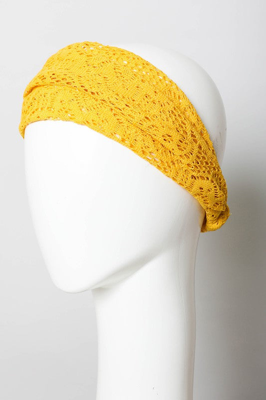 Bohemian style lace headwrap to accessorize your bohemian summer look!