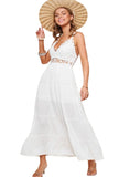 Lightweight white maxi dress perfect for summer occasions