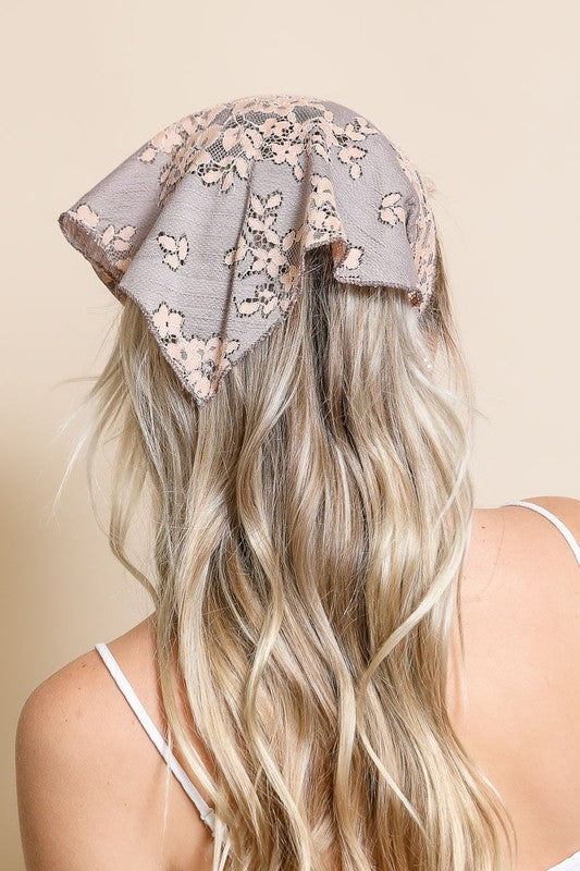 Bohemian Floral Lace Headscarf Available in 3 Colors