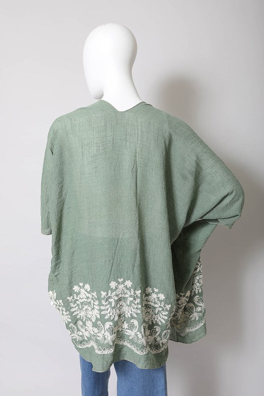 Kimono for Women in Moss Green