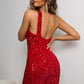 Turn heads with the Sequin One-Shoulder Dress, available in black, blue, red. Perfect for any glamorous occasion!