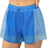 Stylish and comfy blue Color Block Drawstring Active Shorts perfect for workouts or casual wear. Adjustable fit, breathable fabric.