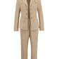 Lapel Collar Long Sleeve Pant Suit