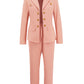 Lapel Collar Long Sleeve Pant Suit