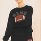 Football Graphic Pullover & Shorts Casual Outfit