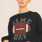 Football Graphic Pullover & Shorts Casual Outfit