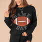 Football Graphic Pullover & Shorts Casual Outfit