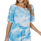 Tie-Dye Boat Neck Top & Shorts Pajama Set - Whimsical Appalachian Boutique