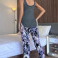 Tank & Floral Cropped Pants Lounge Set - Whimsical Appalachian Boutique