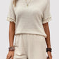 Tassel Round Neck Top and Shorts Set - Whimsical Appalachian Boutique