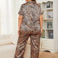 Plus Size Leopard Sleeve Top & Pants Lounge Set - Whimsical Appalachian Boutique