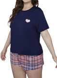 Plus Size Heart Graphic Loungewear Set - Whimsical Appalachian Boutique