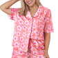 Flower Print Drawstring Waist Pajama Set - Whimsical Appalachian Boutique