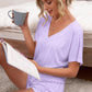 Comfy V-Neck Top and Shorts Set