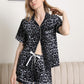 Collared Shirt & Shorts Pajama Set