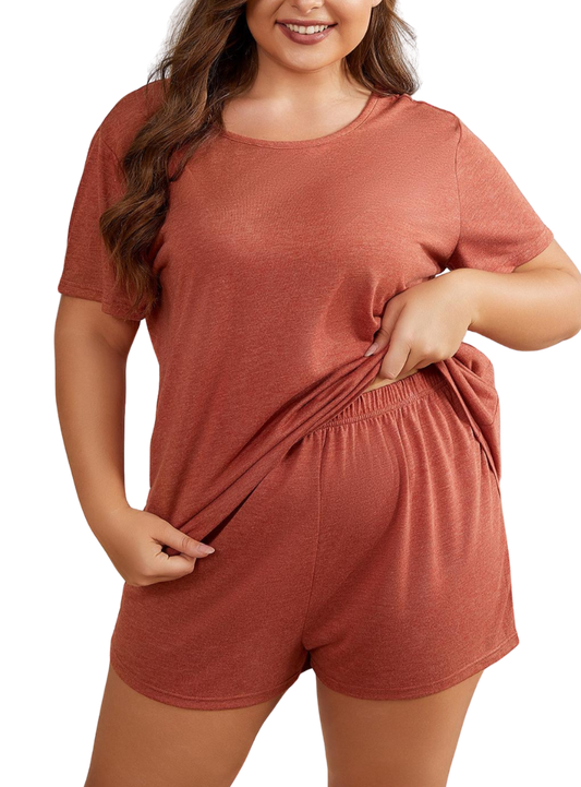 Plus Size Two-Piece Loungewear Set - Whimsical Appalachian Boutique