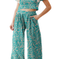 Printed Round Neck Short Sleeve Top and Pants Set - Whimsical Appalachian Boutique