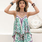 Printed V-Neck Top and Shorts Set - Whimsical Appalachian Boutique