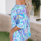 Soft and breezy off-shoulder top in colorful print