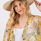 Colorfully embroidered straw hat with sun protection.