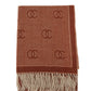 Double C Pattern Scarf with Fringe