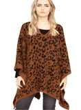 Cozy Leopard Print Poncho